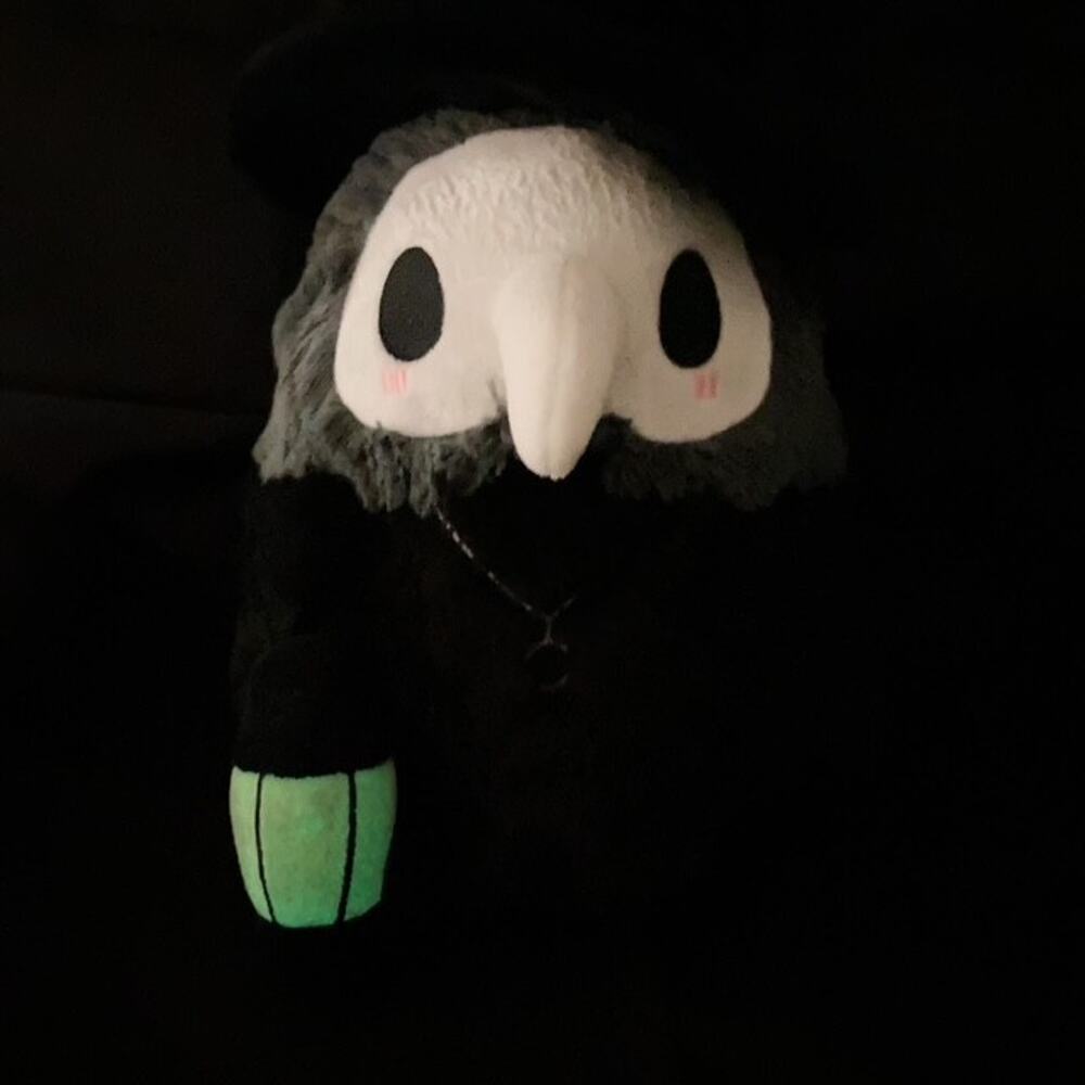 Halloween Squishable Plague Doctor with Glow In Dark Lantern Soft Plush 11" tall